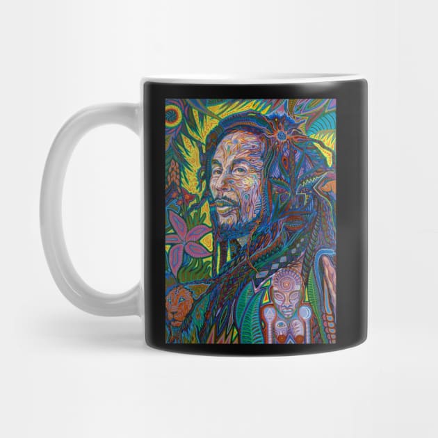 Psychedelic Reggae Rock Portrait by sandersart